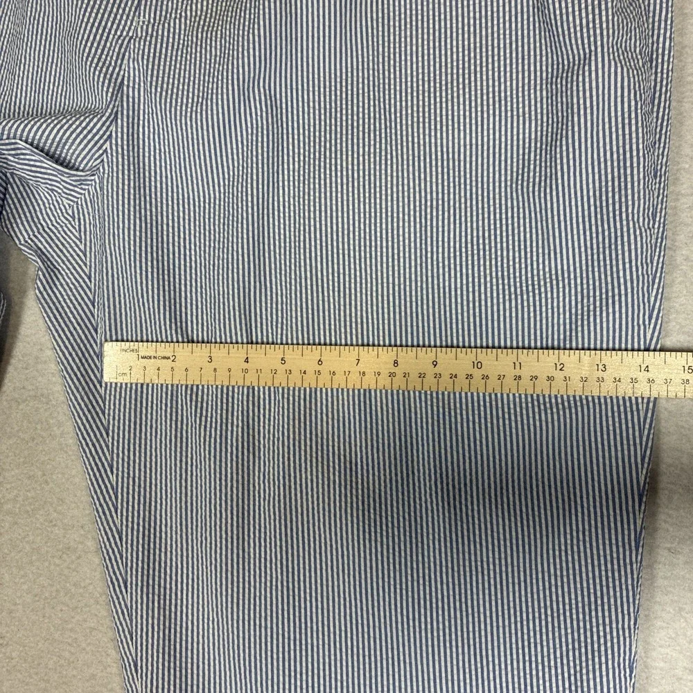 Vintage Polo Ralph Lauren Seersucker Pants Hemmed 50x24 Mens Nautical Coastal